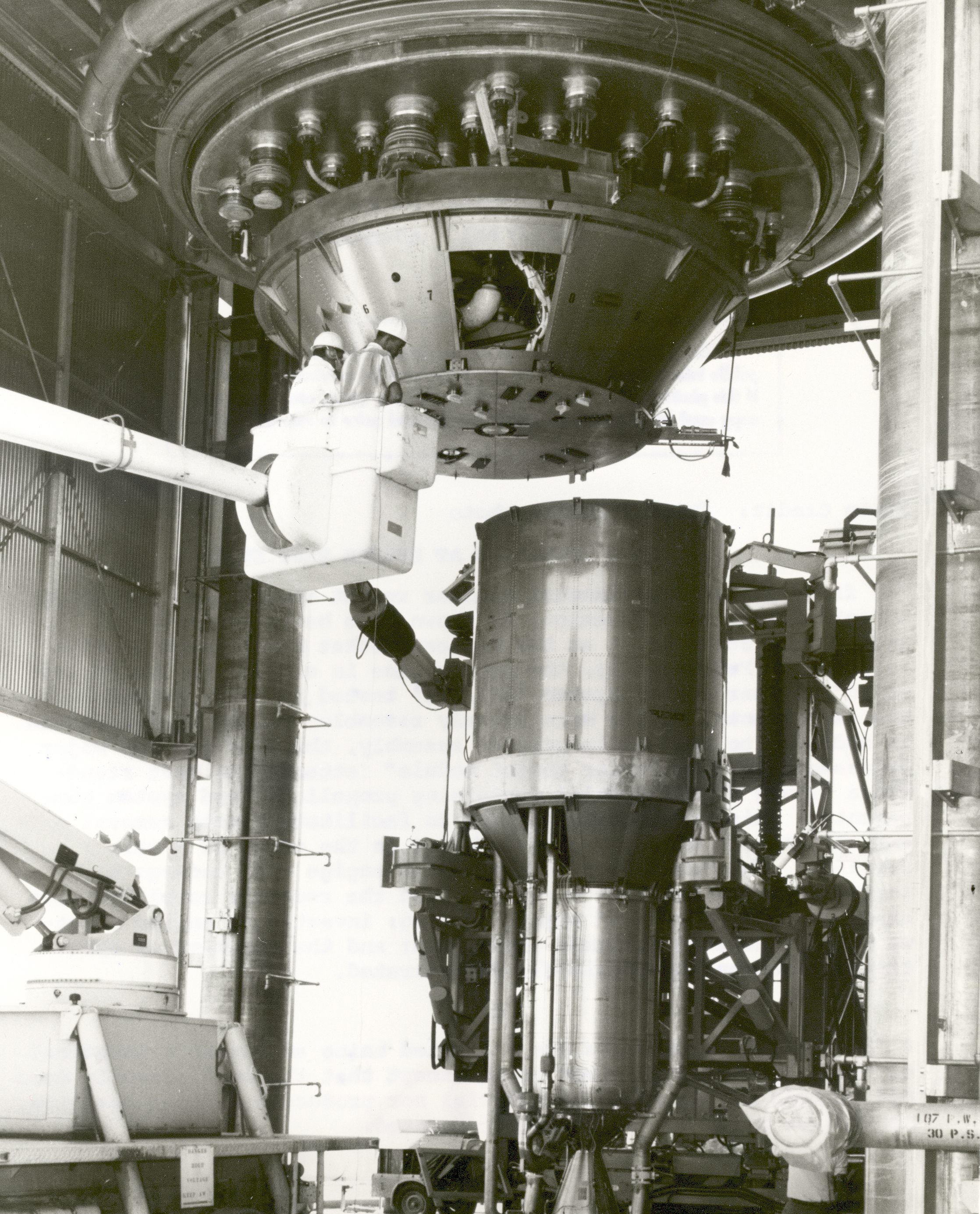 The first ground experimental nuclear rocket engine (XE) assembl